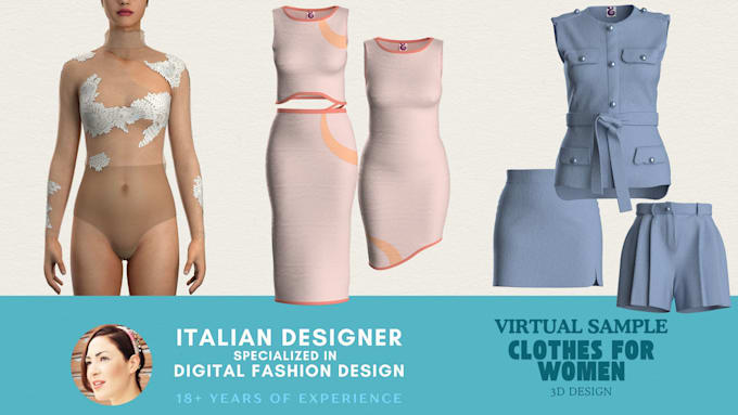 Gig Preview - Do professional clo3d design for women