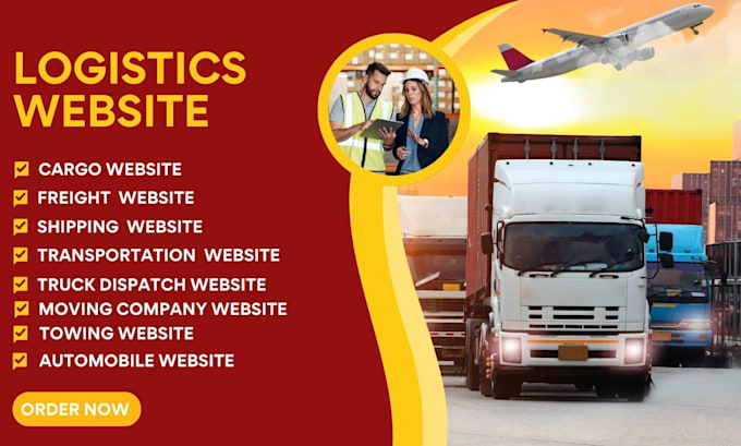 Gig Preview - Logistics website, freight, truck dispatch, cargo, shipping with tracking system