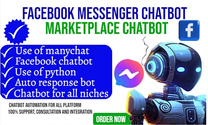 Bestseller - create facebook messenger bot,  whatsapp chatbot via whatsapp bot api,