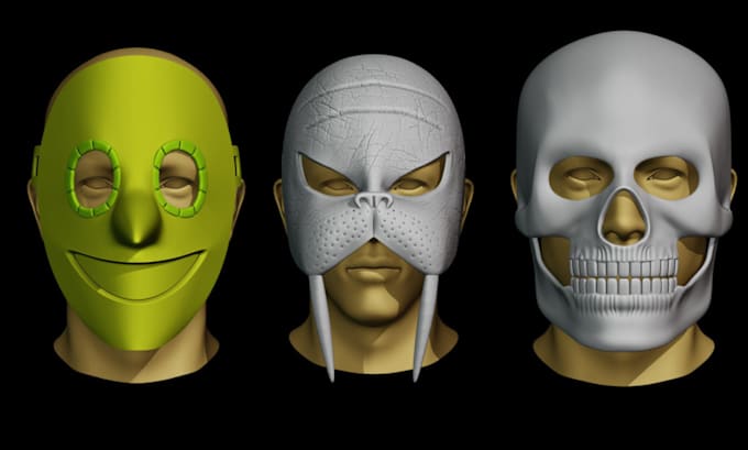 Gig Preview - 3d mask model 3d helmet cosplay props armor cosplay mask model for 3d printing