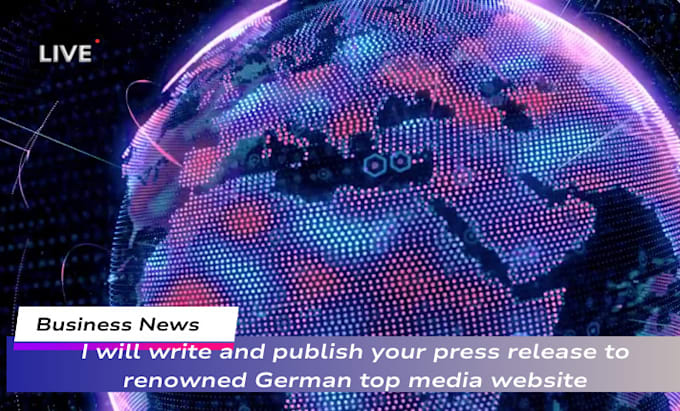 Gig Preview - Write and publish your press release to renowned german top media website