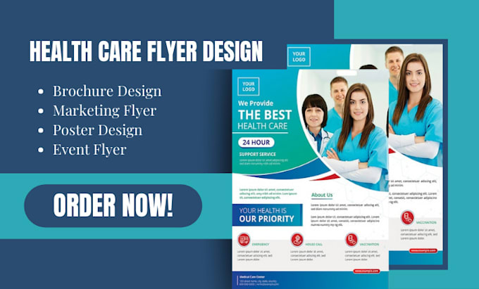 Gig Preview - Design healthcare flyer homecare flyer medical dental flyer healthcare brochure