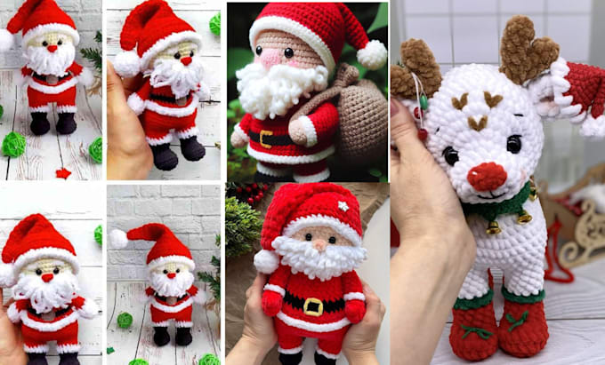 Gig Preview - Write detailed christmas amigurumi crochet pattern for your etsy and ebay store