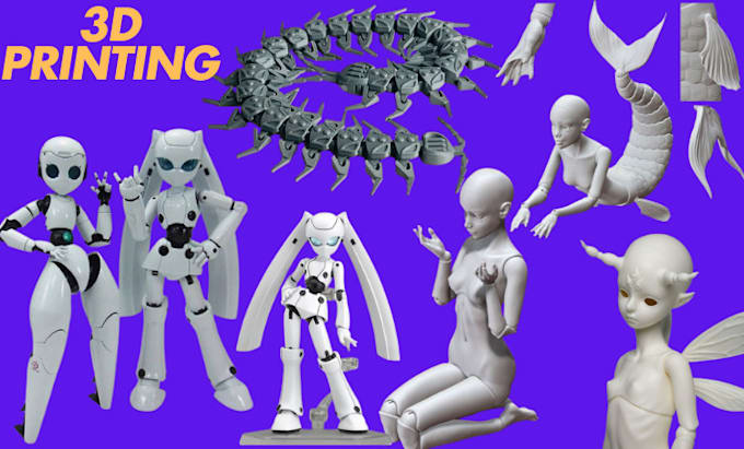 Gig Preview - Sculpt 3d fidget toy, 3d articulated model, 3d doll, 3d bjd, toy for 3d printing