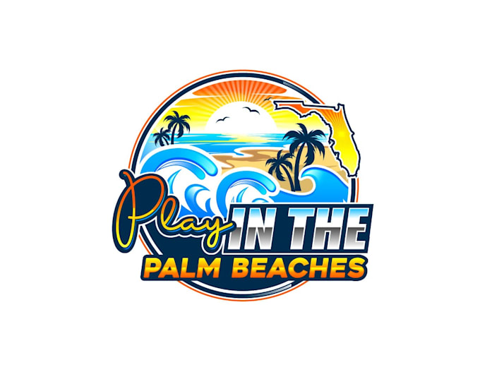 Gig Preview - Design hand drawn palm beach logo with my own creative thinking