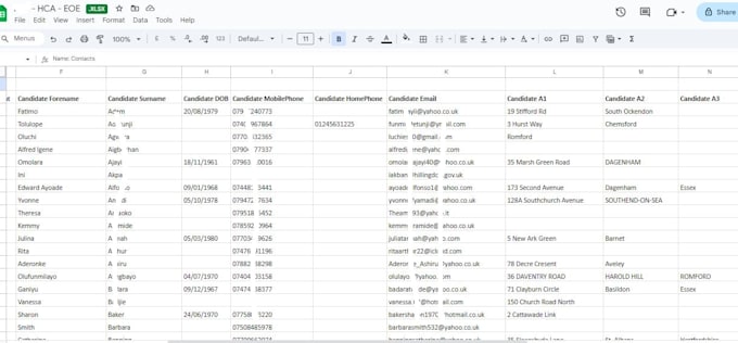 Gig Preview - Share nurses, hcas database with contact numbers, emails