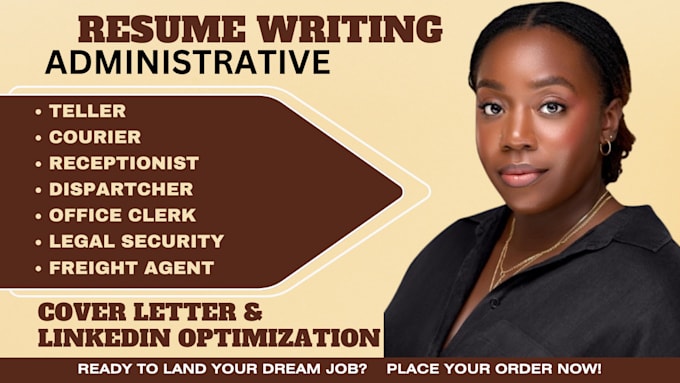 Bestseller - write receptionist, collector, courier, dispatcher, office clerk  resume and cv