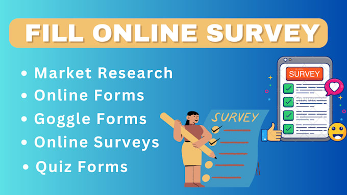 Gig Preview - Conduct 1000 survey online respondent for form filling and market research