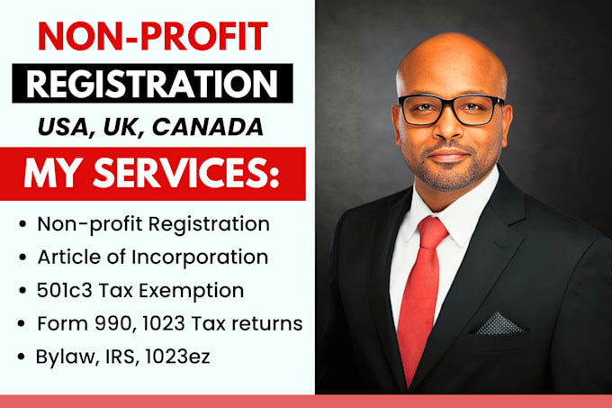 Gig Preview - File 501c3 non profit tax exempt, 990, 1023 nonprofit tax returns, USA UK canada