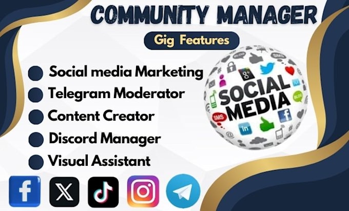 Gig Preview - Be your community and social media manager on discord, facebook, and twitter