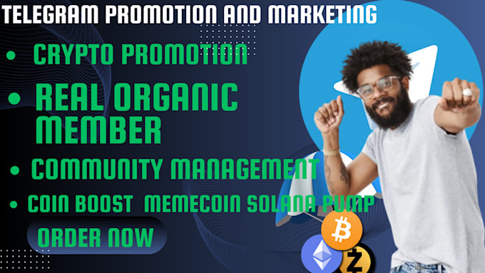 Gig Preview - Do telegram promotion for your crypto token to get real investors and sales