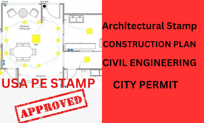 Bestseller - licensed architectural and structural stamps for city permits and USA pe stamp