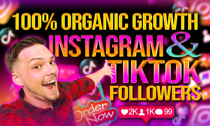 Gig Preview - Do super fast organic instagram and tiktok followers growth