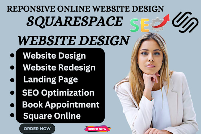 Gig Preview - Design squarespace landing page website redesign squarespace website design page