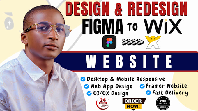 Gig Preview - Figma to wix, figma to framer, figma website design, website ui design, webflow