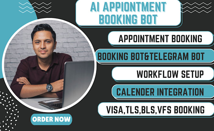 Gig Preview - Code vfs appointment booking bot, vfs appointment bot, vfs bot, visa bot,