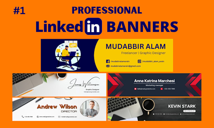 Gig Preview - Create professional linkedin banner, facebook cover and youtube banner