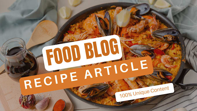 Bestseller - write food blog and recipe article