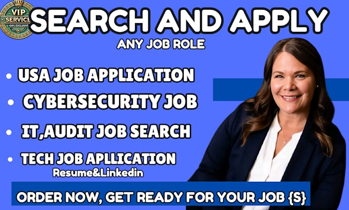 Gig Preview - Search and apply remote job, cybersecurity job application, IT audit, tech jobs