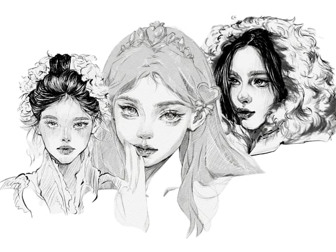 Bestseller - draw line art of unique portraits in my own style