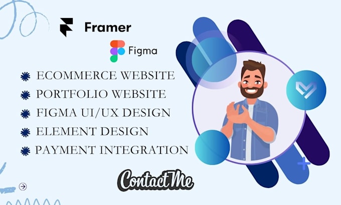 Gig Preview - Design figma to framer website ecommerce store and framer react code overrides