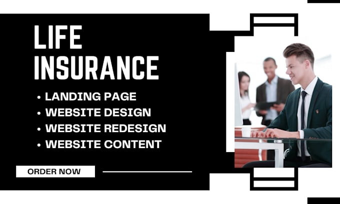 Gig Preview - Design insurance website iul life insurance landing page