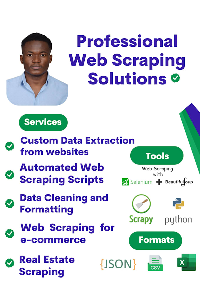 Gig Preview - Provide tailored web scraping solutions for your needs