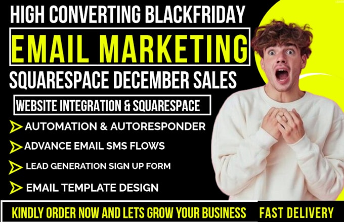 Gig Preview - Do set up squarespace blackfriday email, squarespace december sales