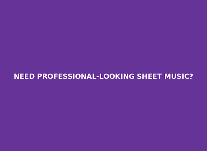 Bestseller - make sheet music for any song