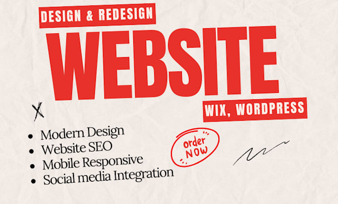 Gig Preview - Redesign wix website design, SEO wix design wix website redesign wix website