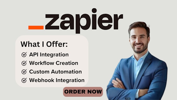 Gig Preview - Create zapier zap automation integration and make com automation and webhooks