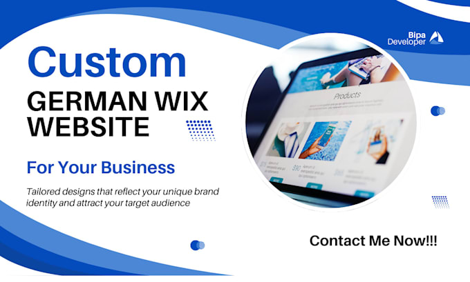 Gig Preview - Be german website developer german wix website business wix landing page design