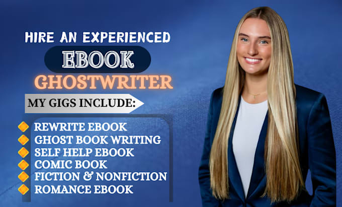 Gig Preview - Be your ebook ghostwriter, ghost book writer, rewrite, nonfiction, comic, ebook