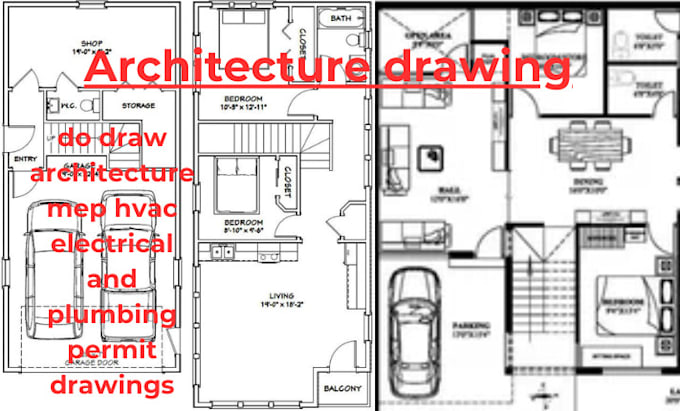 Gig Preview - Do draw architecture mep hvac electrical and plumbing permit drawings