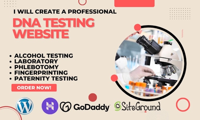 Gig Preview - Design dna testing website healthcare website medical website home care website