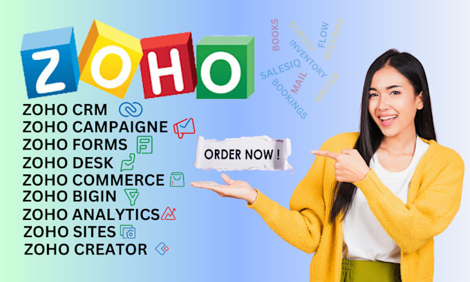 Gig Preview - Set up zoho CRM, zoho one, zoho campaigns, zoho books, zoho forms