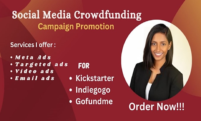 Gig Preview - Be your crowdfunding campaign promoter for kickstarter gofundme indiegogo