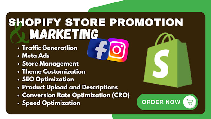 Gig Preview - Promote shopify store marketing and ecommerce marketing to boost shopify sales