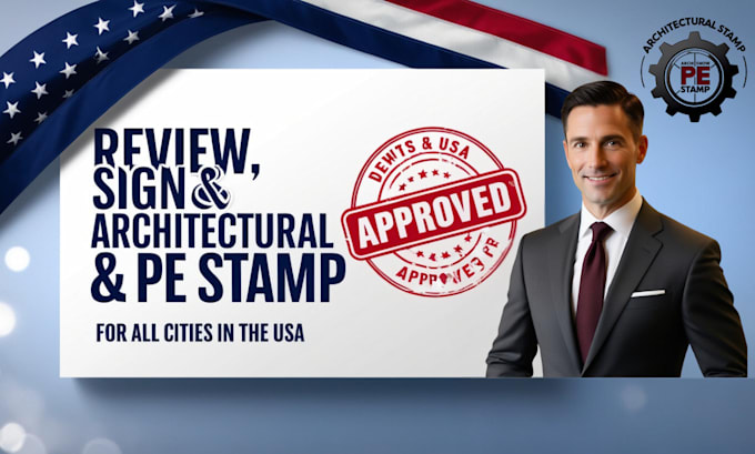 Gig Preview - Do pe stamp achitectural stamp for floor plan mep site plan blueprint in USA