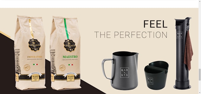 Gig Preview - Design profitable coffee shopify store private label store coffee store website