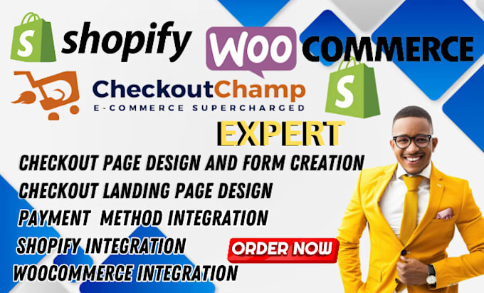 Gig Preview - Checkout champ expert design checkout landing page and integration with shopify