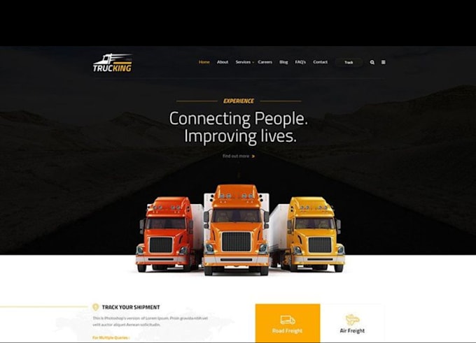 Gig Preview - Create USA, uk logistics, cargo, freight broker wordpress website, landing page