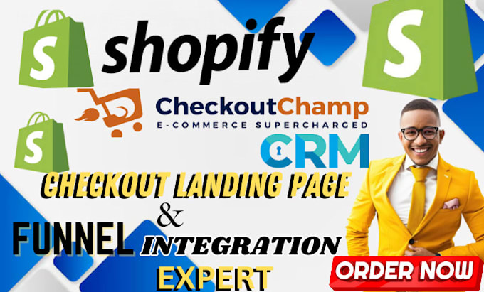 Gig Preview - Checkout champ CRM expert design checkout landing page smooth funnel integration