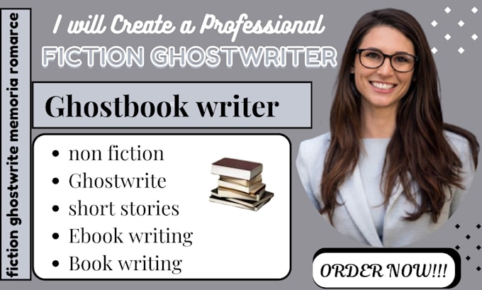 Gig Preview - Be your fiction ghostwriter memoir romance sci fi ebook writer