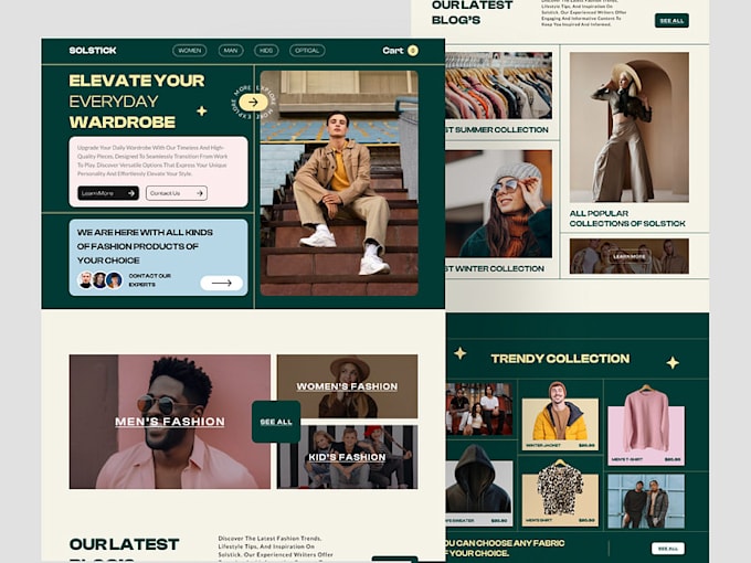 Gig Preview - Create fashion website clothing brand website clothing website