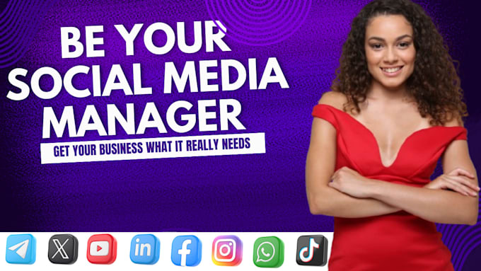 Gig Preview - Be your social media manager and social media marketing manager