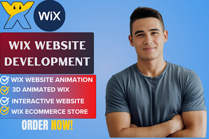 Bestseller - wix website design animated wix studio website development, wix ecommerce store