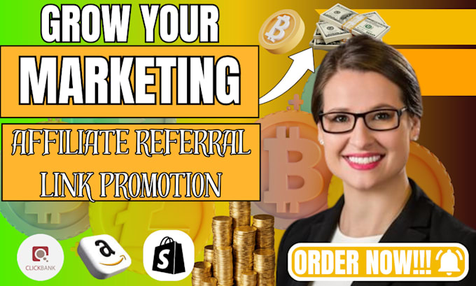 Gig Preview - Do crypto affiliate referral link promotion clickbank crypto website promotion