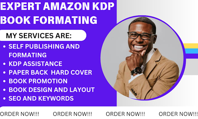 Gig Preview - Publish your book on amazon kindle KDP, handle book formatting and promotion