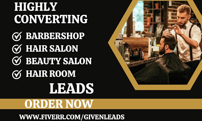 Gig Preview - Generate babershop leads hair salon beauty salon spa barber booking landing page